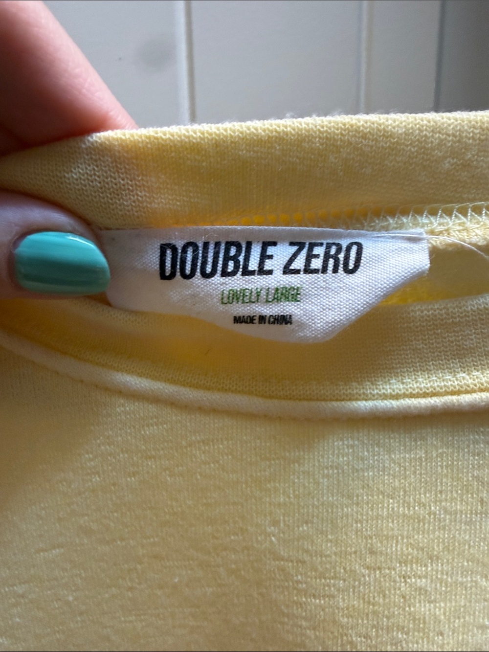 Double Zero Soft Light Yellow Tee - Picture 2 of 3